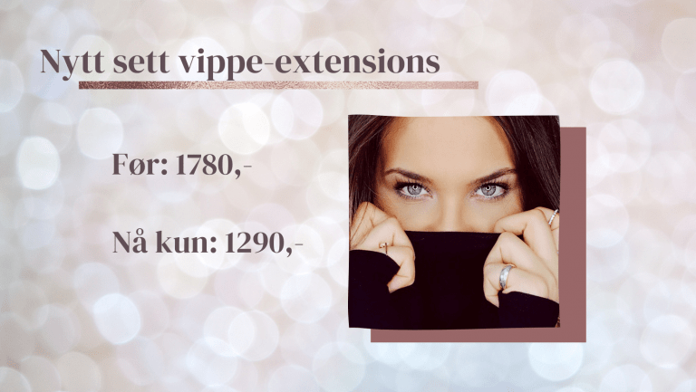 Beauty Corner Vippe-extensions, nytt sett, klassisk - Tilbud (Facebook Cover)